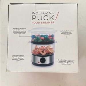 Wolfgang Puck 2 tier Food Steamer NEW IN BOX